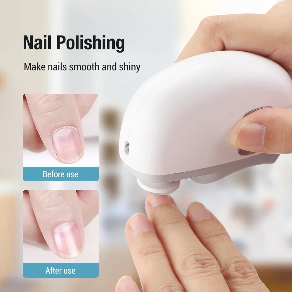 Tagliaunghie Elettrico con Funzione di Levigatura e Lucidatura, con Luce, Tagliaunghie Automatico Ricaricabile per Manicure, per Bambini e Adulti