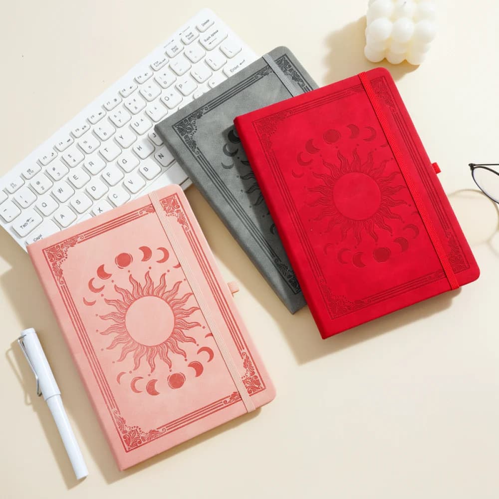 Business A5 Notebook Journal Stationery Diary Faux Leather Elastic Band Office School Memo Planner Note Pad