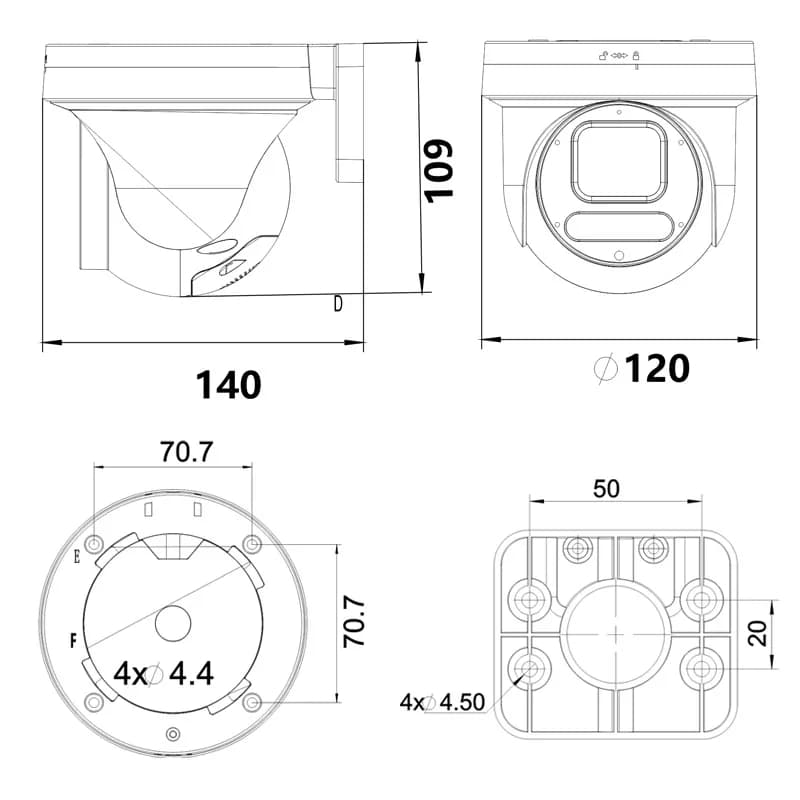 OEM 8MP 10X Motore AF ColorVU POE Telecamera IP Dual Light IR Torretta a colori Audio bidirezionale PTZ Telecamera di sicurezza CCTV esterna 4K