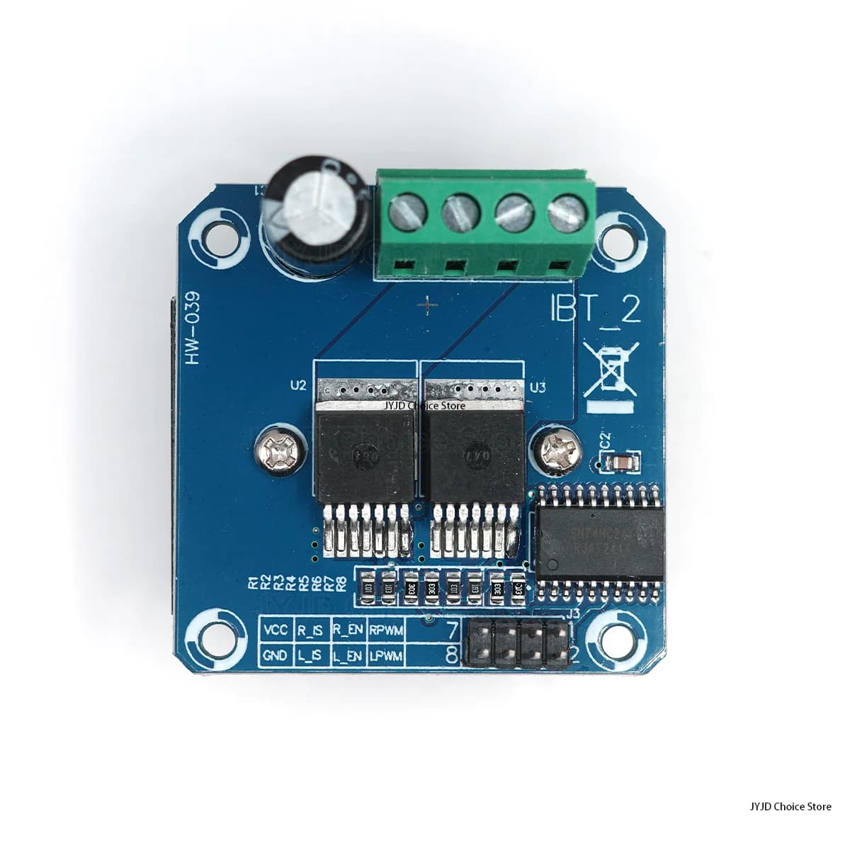 Dual BTS7960 B BTS7960B Stepper Motor Driver Module DC 43A PWM H-Bridge Module for Arduino Smart Car
