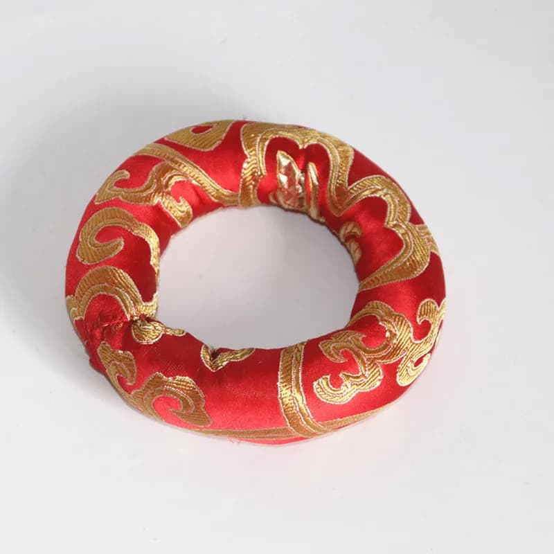 Cuscinetto in cotone per campana sonora, adatto per campane tibetane buddiste nepalesi da 9-11 cm, tappetino protettivo per yoga, meditazione e guarigione.