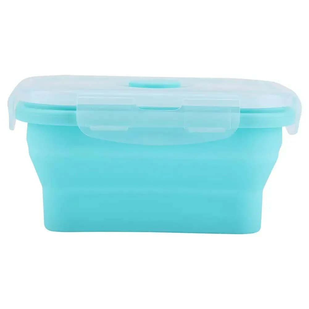 Contenitore per alimenti pieghevole in silicone di 4 dimensioni Contenitore per pranzo portatile Bento Microware Cucina di casa Contenitori per alimenti all'aperto