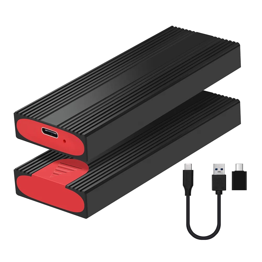 Custodia Esterna per SSD M.2 NGFF NVME, Case per Disco Rigido SSD 6/10Gbps USB3.2 Gen2 Tipo C per SSD NVME/SATA 2242/2260/2280