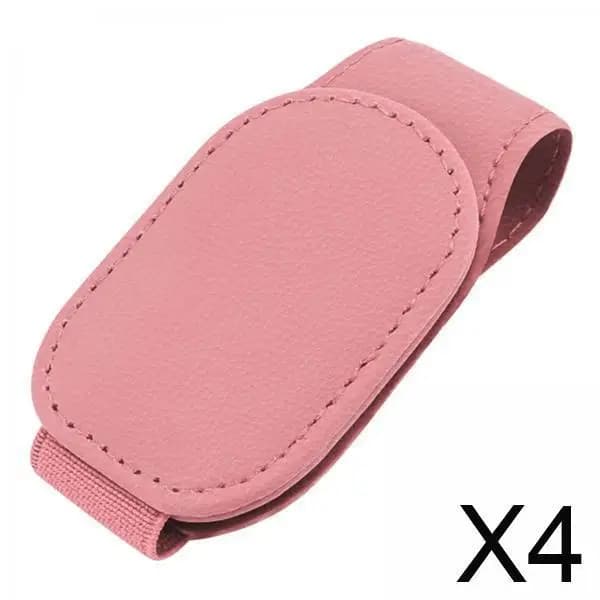Portaocchiali Magnetico per Parasole Auto in Pelle PU, Organizzatore Universale Durevole, Accessorio Interno per Veicoli