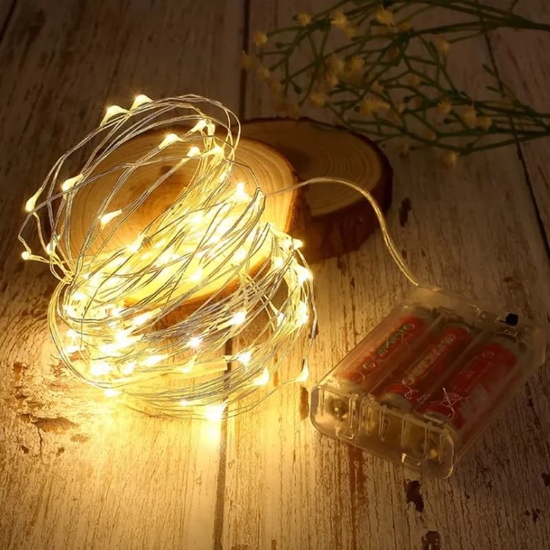 5-30M Lucine a LED a batteria Filo di rame Ghirlanda Luci a corda Luci da giardino per feste all'aperto Decorazioni natalizie