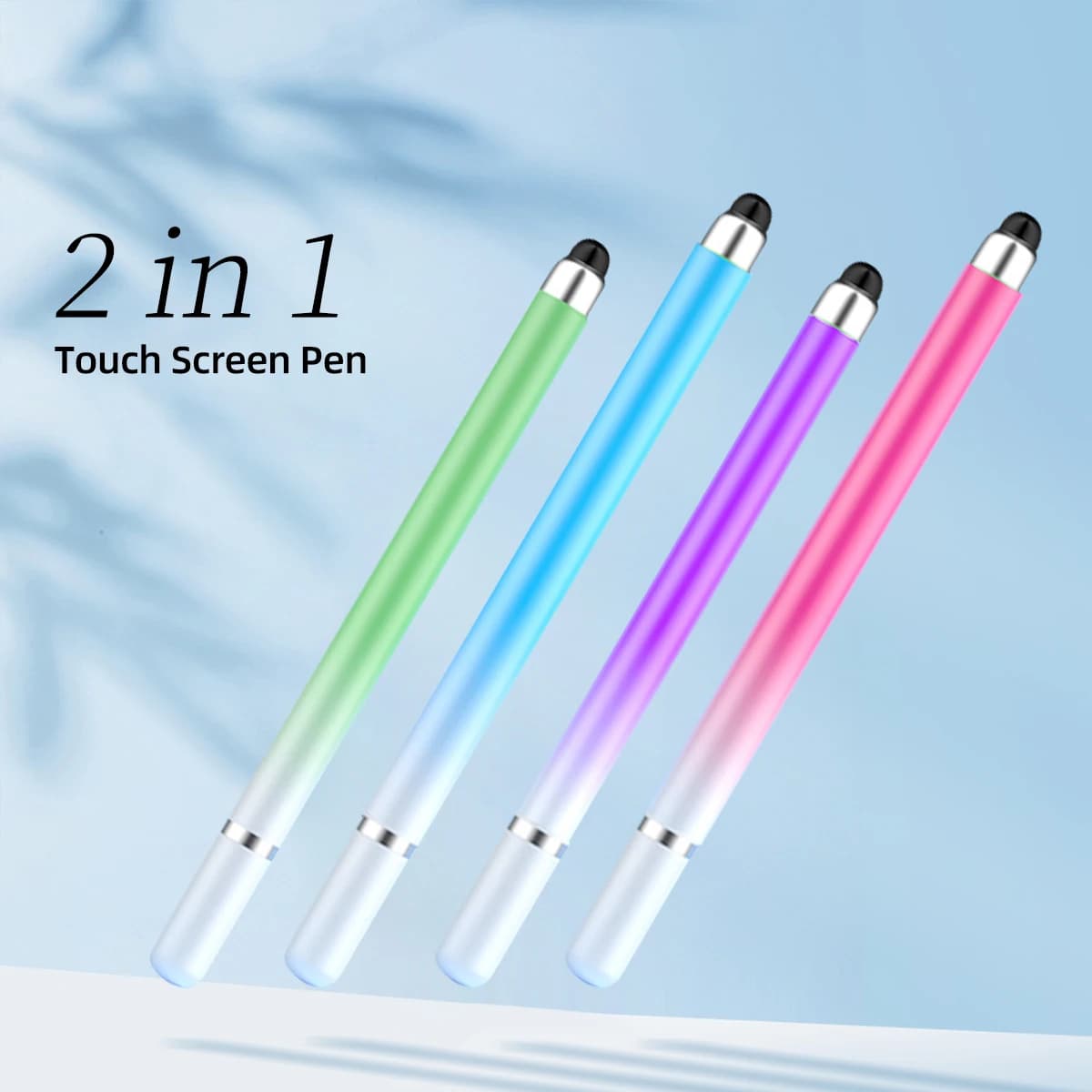 Penna stilo 2 in 1 per tablet cellulare Matita touch capacitiva per iPhone Samsung Matita per schermo da disegno Android
