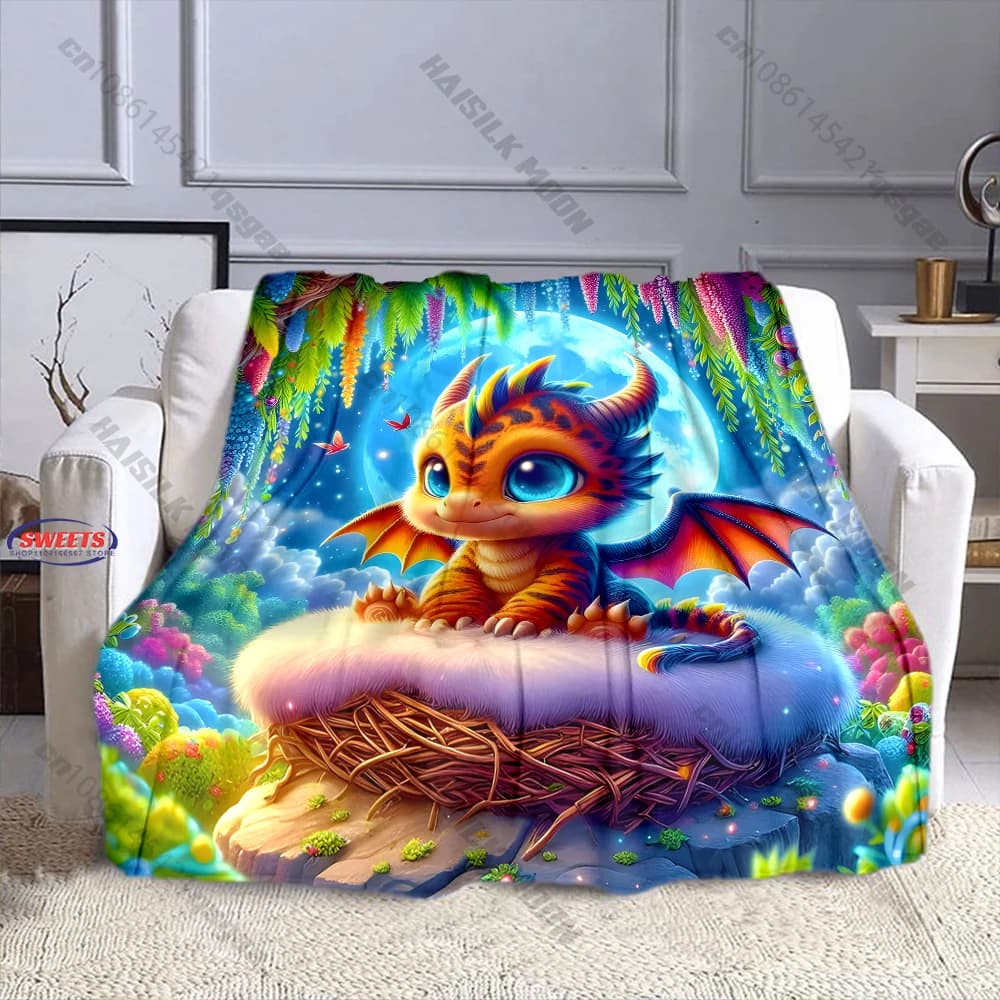 Coperta accogliente Fantasy Dragon, disponibile in diverse misure, coperta decorativa per divano, camera da letto e soggiorno, per bambini e adulti, regalo raffinato