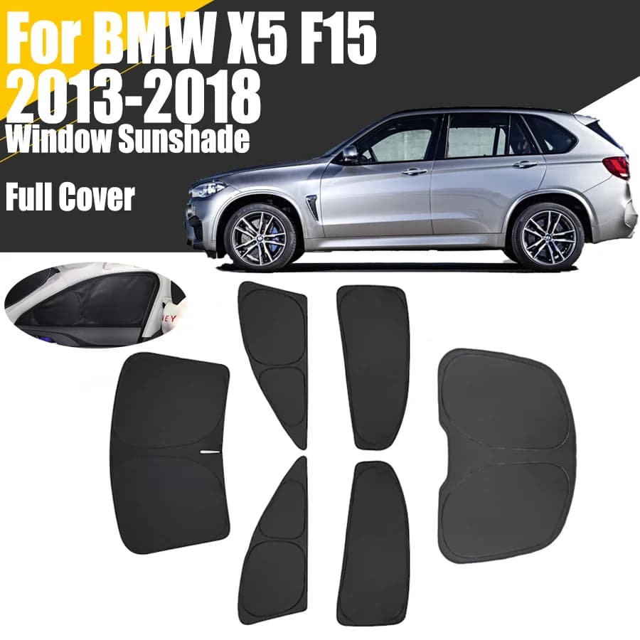 Parasole per finestrino dell'auto con copertura completa personalizzata per BMW X5 F15 2013 - 2018 Privacy tenda cieca parabrezza anteriore 2014 2015 2016 2017