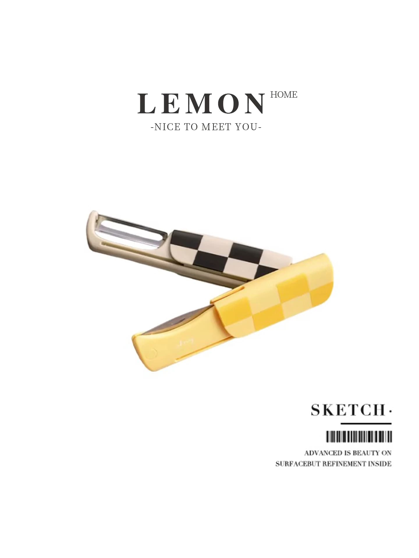 LEMON HOME Sbucciatore Multifunzione per Frutta e Verdura Due-in-Uno, Utensile da Cucina, Affettatrice per Frutta