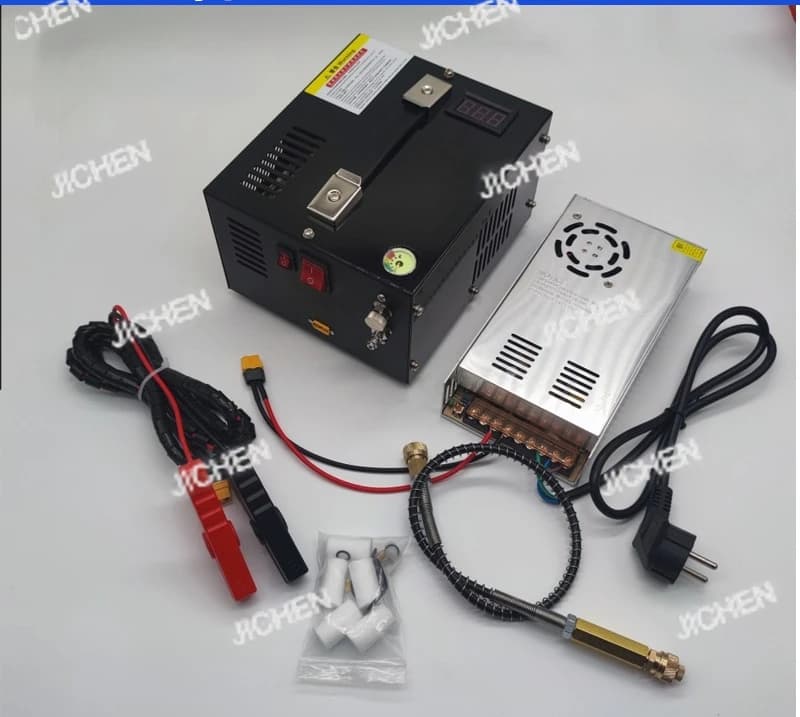 Pompa d'aria automatica portatile per gonfiaggio pneumatici con compressore d'aria da 12 V /220 V a 12 V Pompa d'aria da 4500 psi con manometro