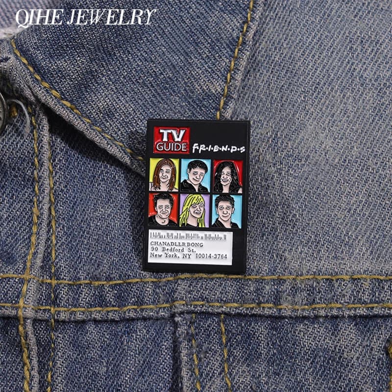 Collezione TV Show Friends spille smaltate Sitcoms personalizzati spilla da ruolo per personaggi zaino distintivo per risvolto accessorio per gioielli regalo per i fan