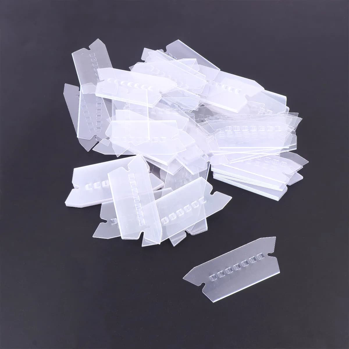 50Pcs File Folder Tabs Clear Reusable Hanging Folder Labels Office Paper Index for Student Office Work File Labels