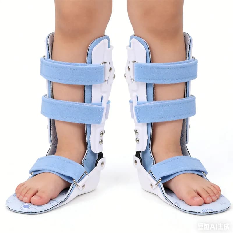 Tutore Ortopedico per Caviglia Pediatrico - Supporto AFO Regolabile per Piede Cadente - Fissatore Rimovibile per Articolazione Cavigliera Varo Valgo e Fratture del Polpaccio