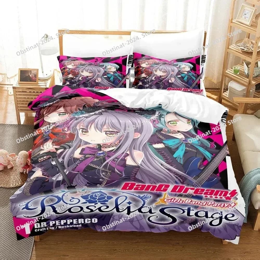 Anime 3D BanG Sogno! Festa della fascia delle ragazze! Set biancheria da letto Set letto singolo matrimoniale completo Queen King Size Set copripiumino per camera da letto per bambini adulti