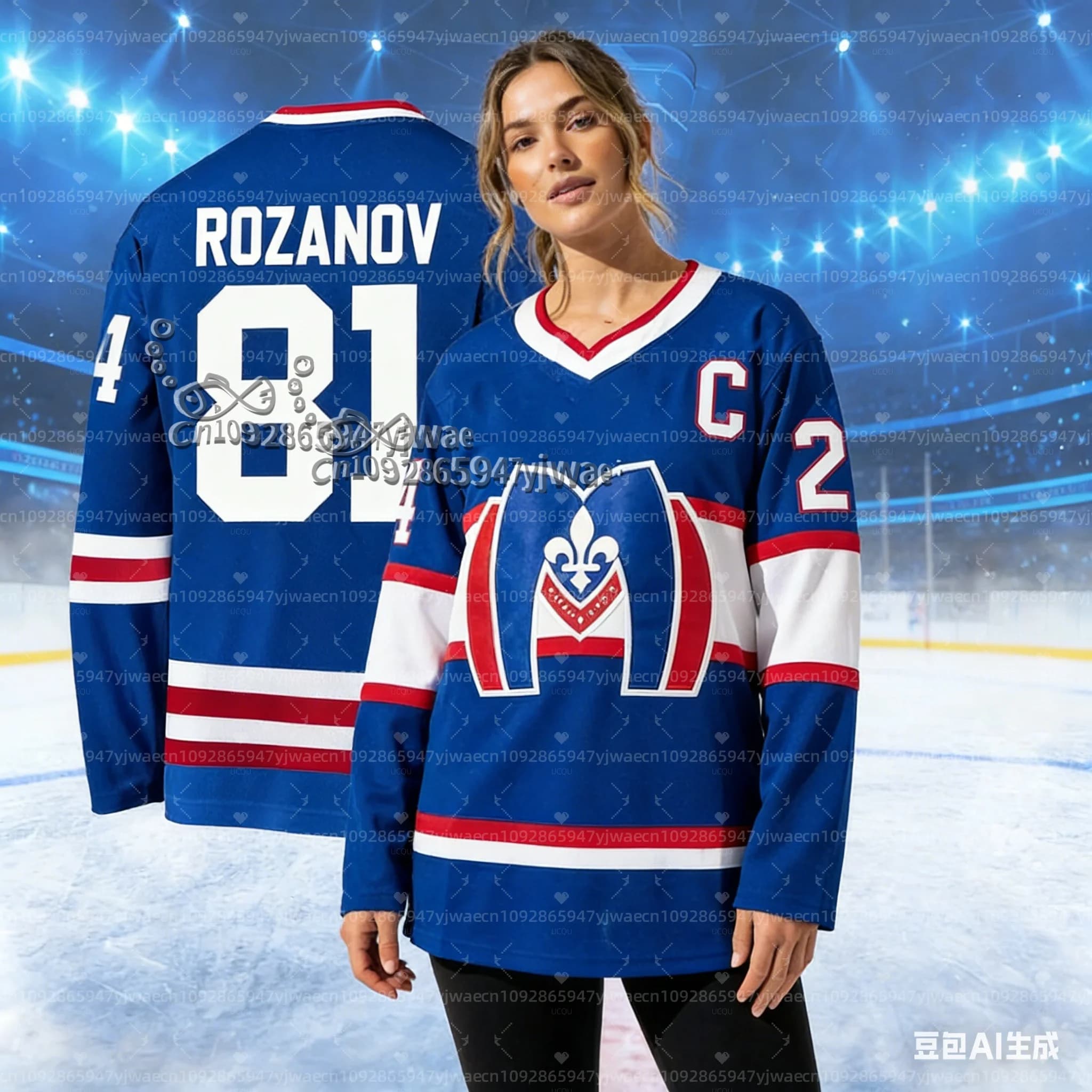 Maglia da Hockey Riscaldata per Donne e Uomini, Abbigliamento Sportivo alla Moda, T-shirt Traspirante a Maniche Lunghe, Maglietta Oversize con Scollo a V, Top per Cosplay