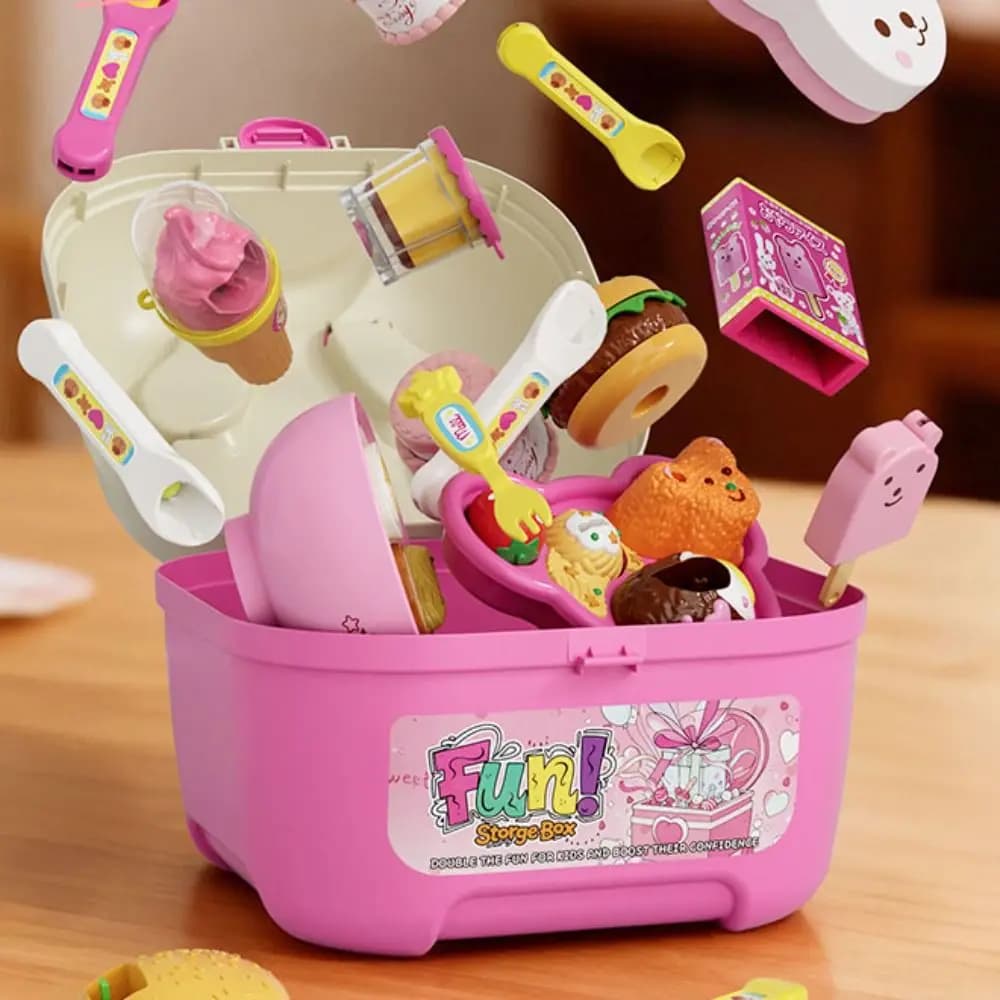 Little BearShape Budino Set di alimentazione Giochi di finzione Educazione precoce Scatola da pranzo Giocattolo da budino Modello di simulazione Kawaii Gioca a casa Giocattoli