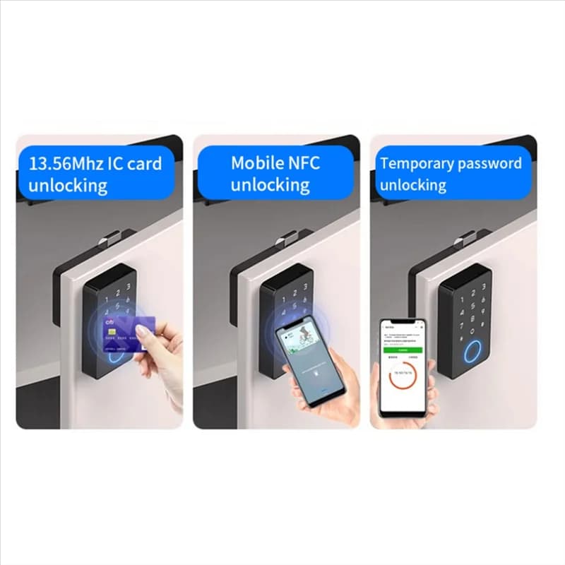 B03B-Serratura elettronica intelligente per armadio a induzione con sensore tramite app Tuya senza fori per armadietto per armadio sauna FURNITURE