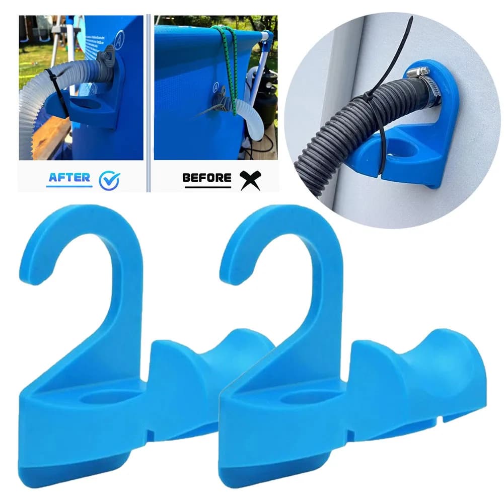 2Pcs Swimming Pool Pipe Holder Mount Supports Pipes For Intex Bestway Ground Hose Outlet with Cable Tie Pool Accessories
