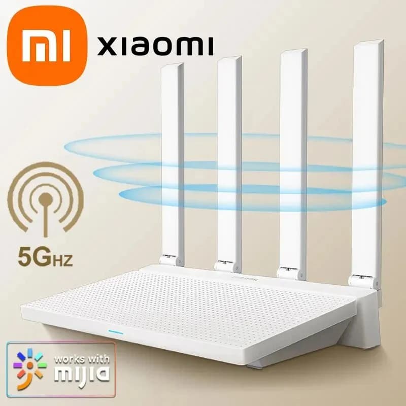 Router originale Xiaomi AX3000T 2.4GHz 5GHz 1.3GHz CPU 2 x2 160MHz WAN LAN LED connessione NFC per giochi Home Office Mi