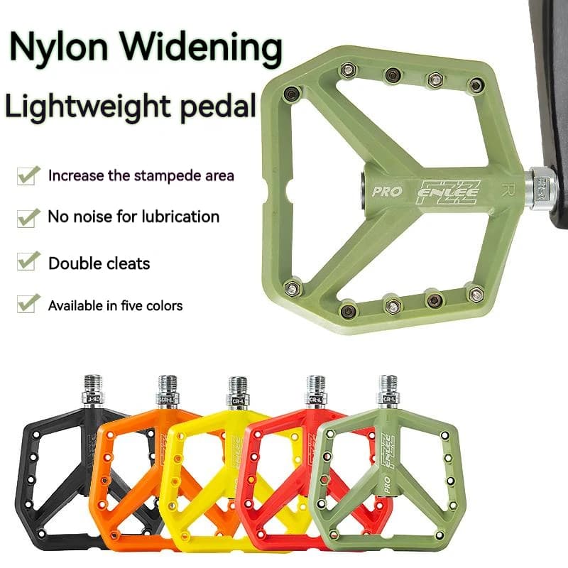 ENLEE Mountain Bike Ultralight Nylon Pedal for Bicycle Pedal Extended Ultralight Gasket Du Bearing Bicycle Pedals Mtb Accessories