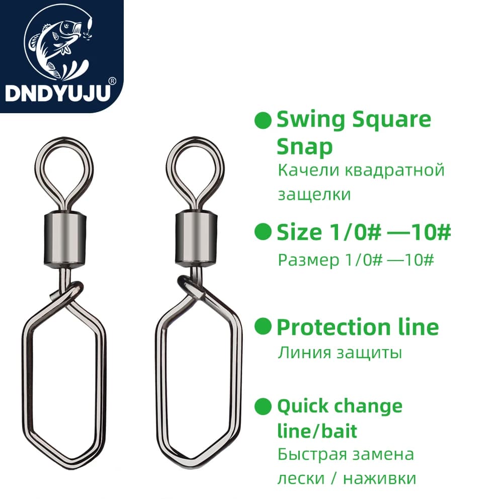 DNDYUJU 30Pcs amo da pesca Snap Pin pesca in acciaio inossidabile rotolamento girevole Snap per amo da pesca richiamo carpa accessorio di pesca