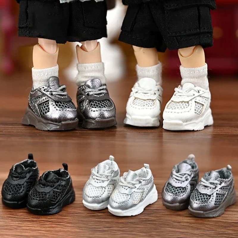 Ob11 Shoes Casual Sports Shoes Sneakers Dad Shoes for GSC, P9, UFdoll, YMY Body, P10, Molly, Obitsu11, 1/12BJD Doll Accessories