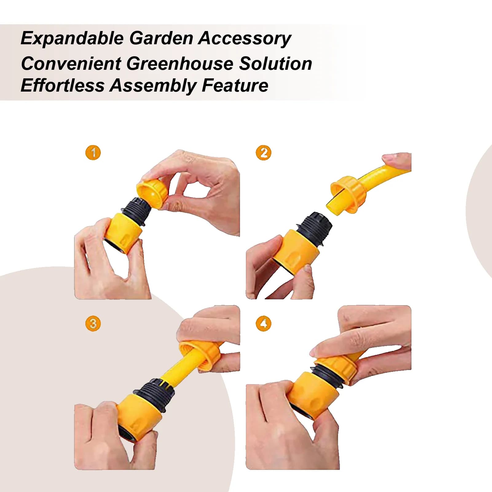 Set di connettori per tubi da giardino Tubo da giardino a prova di perdite Adattatore per raccordi a collegamento rapido Design resistente agli agenti atmosferici per rubinetto dell'acqua