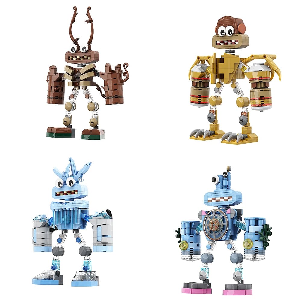 Moc My Singing Monsters Building Blocks gioco idee di ruolo modello strano giocattoli per bambini regalo fai da te per bambini mattoni per adulti