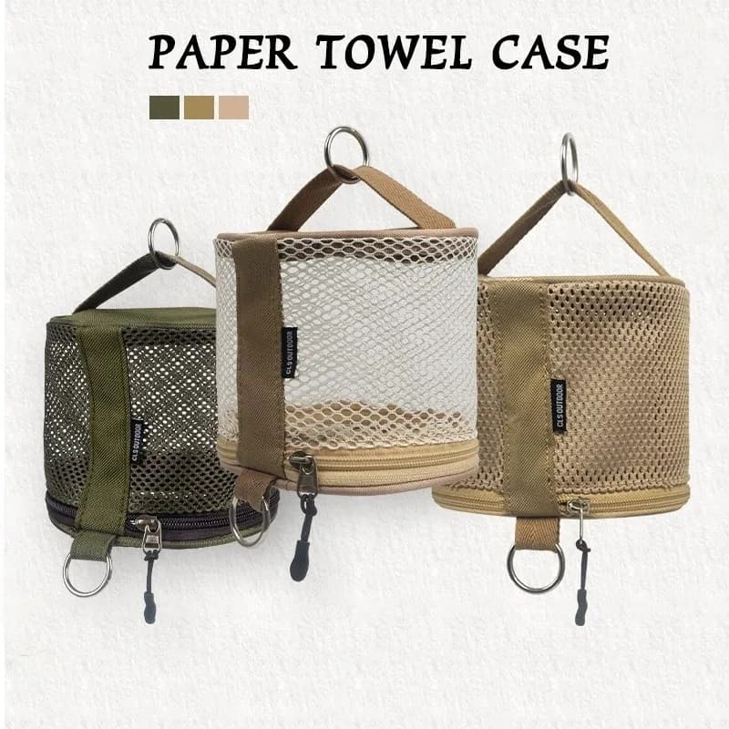 Dispenser di fazzoletti da appendere impermeabile: custodia portatile per rotoli di carta igienica in poliestere – Organizzatore porta carta per interni ed esterni