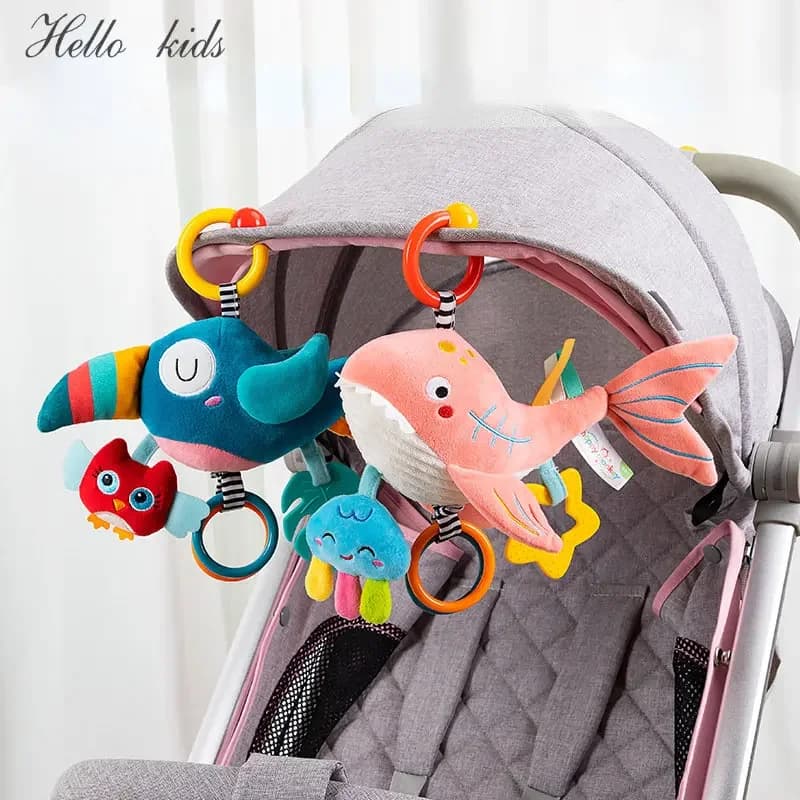 Neonato Morbido Peluche Massaggiagengive Sonagli Giocattoli Giocattoli Educativi per Bambini Sviluppo del Cervello Presa a Mano Simpatici Animali di Peluche