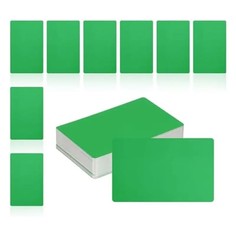 ABRN-150Pcs Metal Business Card Blanks,1/64In Thick 3.4 X 2In Aluminum Laser Engraving Material For DIY Business Cards
