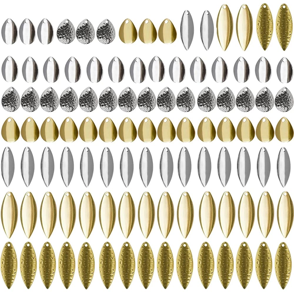 50 pz Richiamo di Pesca Spinner Lame Cucchiaio di Metallo Richiamo Walleye Rig Accessori FAI DA TE per Spinnerbait Buzzbait Bass Lure attrezzatura da pesca