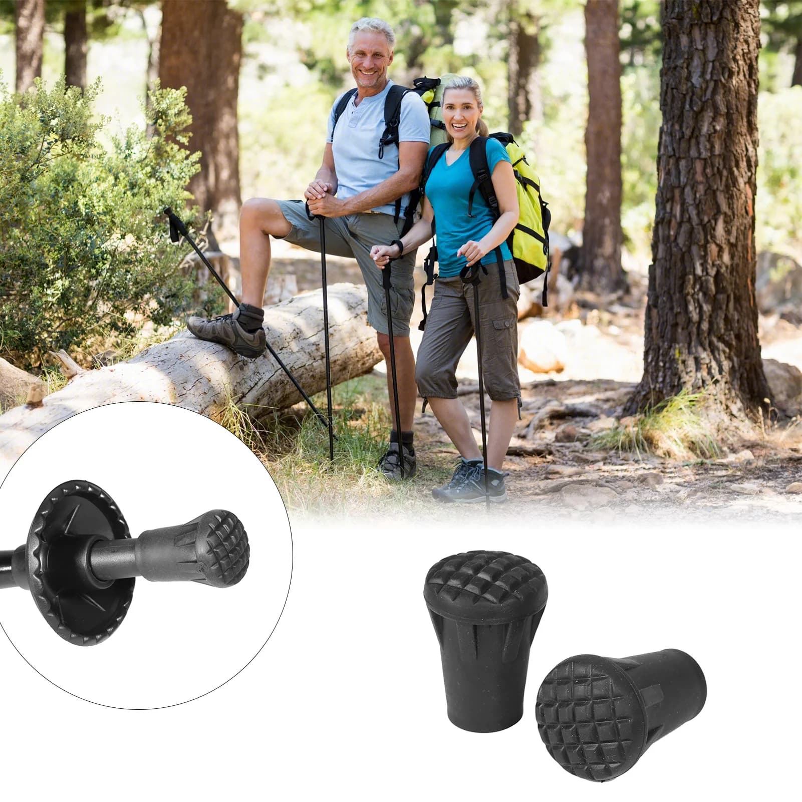 6 pz/set sostituzione Outdoor Trekking escursionismo Pole Tip End Walking Stick Cover Protector Walking Stick Tip End Cane Protector