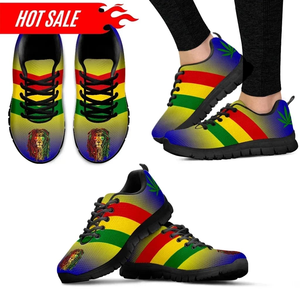 Scarpe da donna con motivo bandiera Rastafari della Giamaica, sneakers da corsa femminili, scarpe basse autunnali, calzature da ragazza, zapatillas mujer