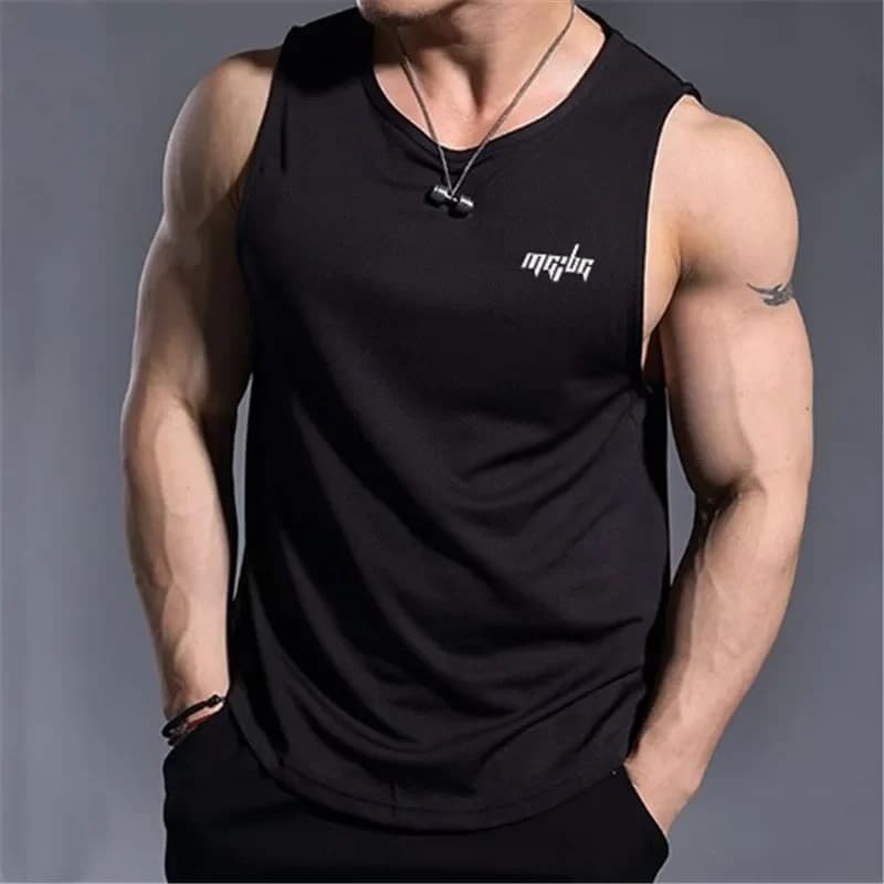 Canotta casual da palestra da uomo stampa di moda Bodybuilding gilet da corsa da uomo camicie sportive ad asciugatura rapida confortevole canottiera Fitness