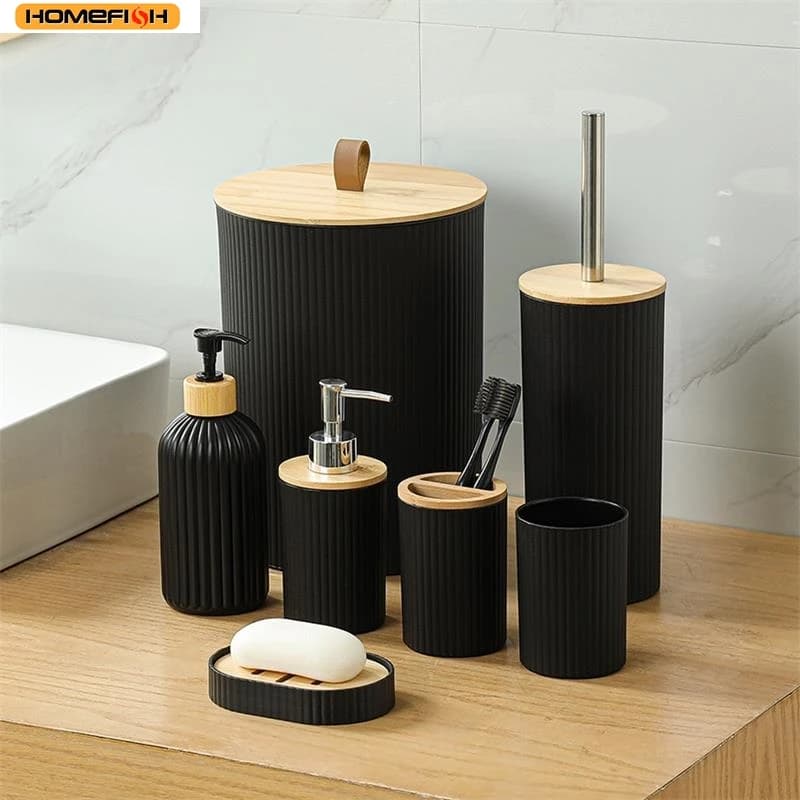 Bathroom Standing Container Soap Dispenser for Hands Cotton Mould Bearing Box Brush Holder Organizer for Home Decoration