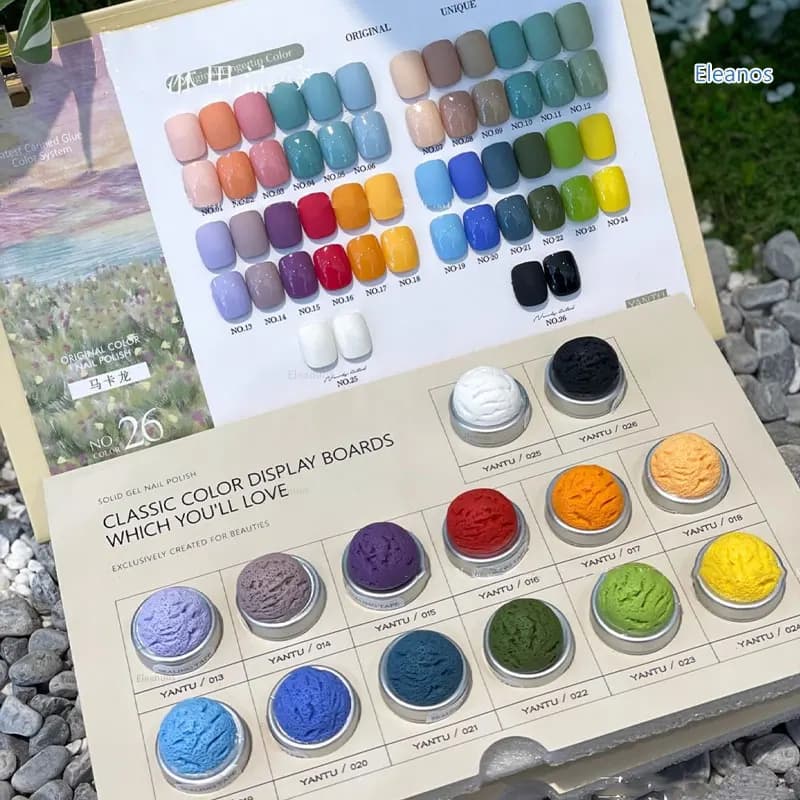Eleanos Ice Cream 26pcs Solid Nail Gel Set Macaron fango Painting Gel Set con penna Nail Art Design vernici Gel UV Semi permanenti