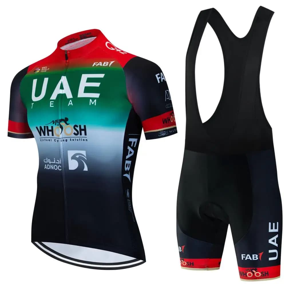 2024 NEW UAE Summer Cycling Jersey set bike short sleeve cycling clothing Bike maillot cycling jersey + shorts with straps