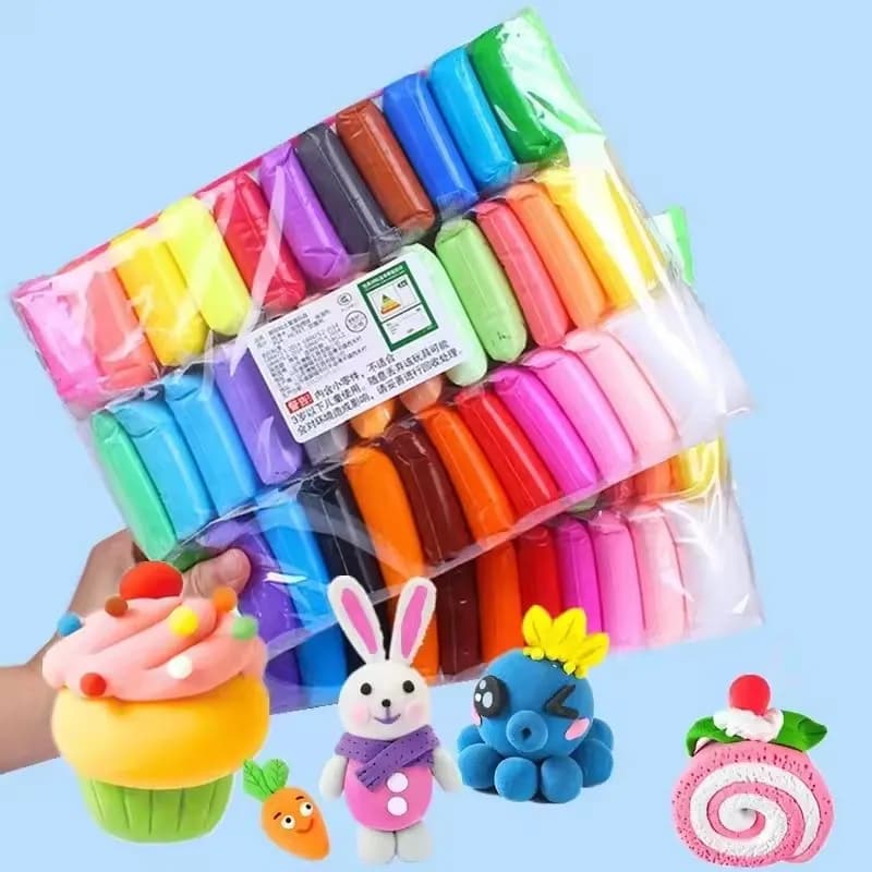 12/24/36/48color Creative Ultra-Light Plasticine Model Clay Air Dry Odorles Play Dough Sensory Play DIY Educational Polymer Clay