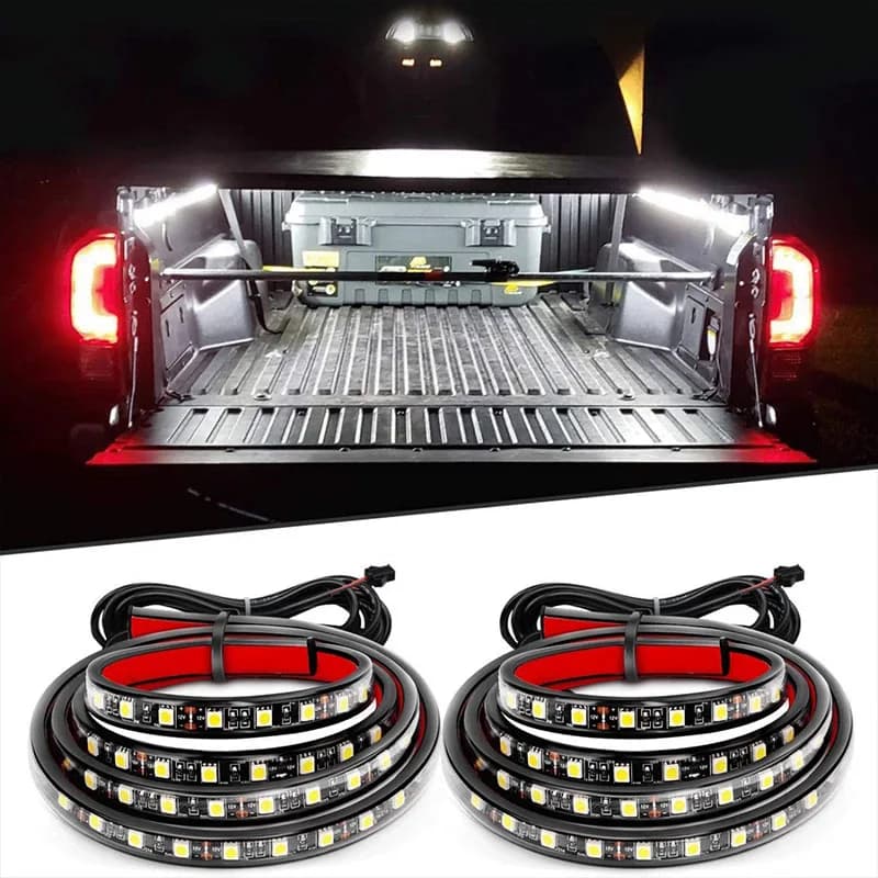 Kit barra luminosa per striscia per letto da carico per camioncino a LED impermeabile 12V con interruttore per barche SUV RV - Illuminazione lampada decorativa