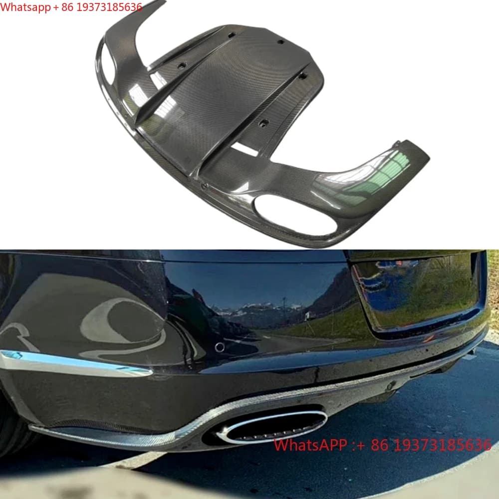 Upgraded Carbon Fiber Rear Diffuser Body Kit for Bentley 12-14 Continental GT 4.0, Rear Bumper Lip Car Customization Kit