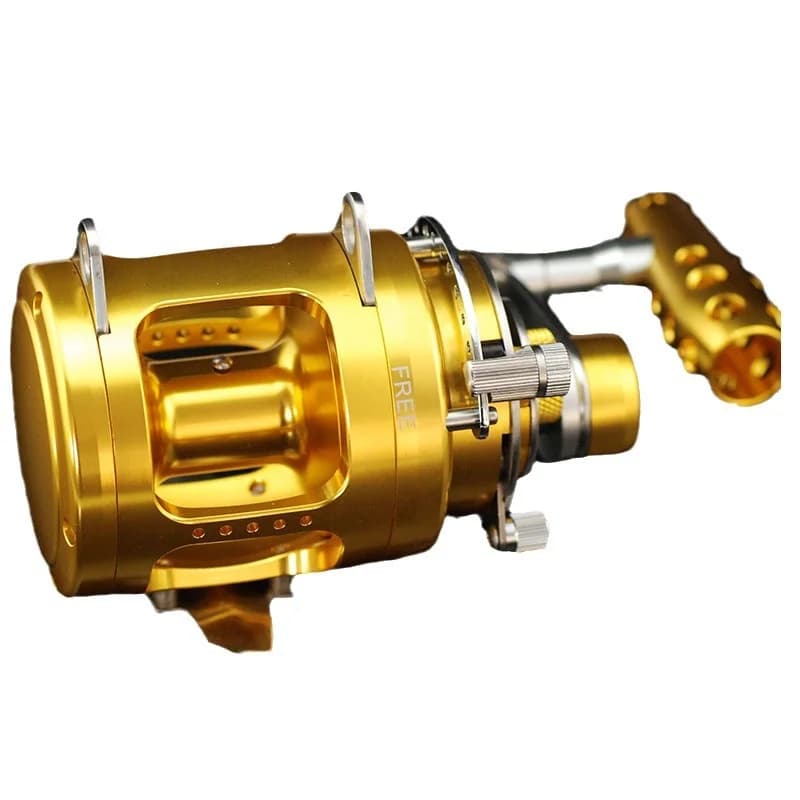 Mulinello da pesca con lenza interamente in metallo resistente all'acqua di mare (adatto per la pesca in barca e la pesca in mare): potenza 30/50/80 Watt
