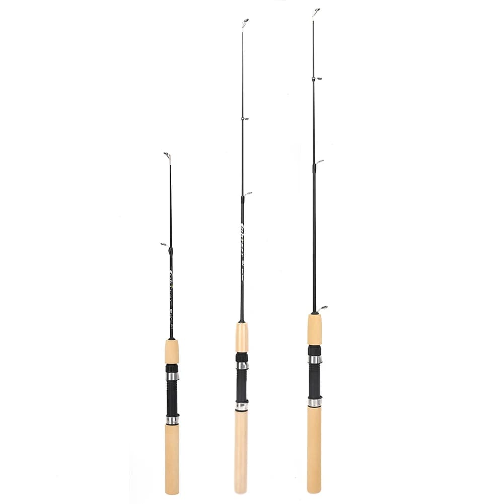 Canna da Pesca Telescopica 60/80/100cm, Canna da Pesca Invernale Retrattile per Principianti