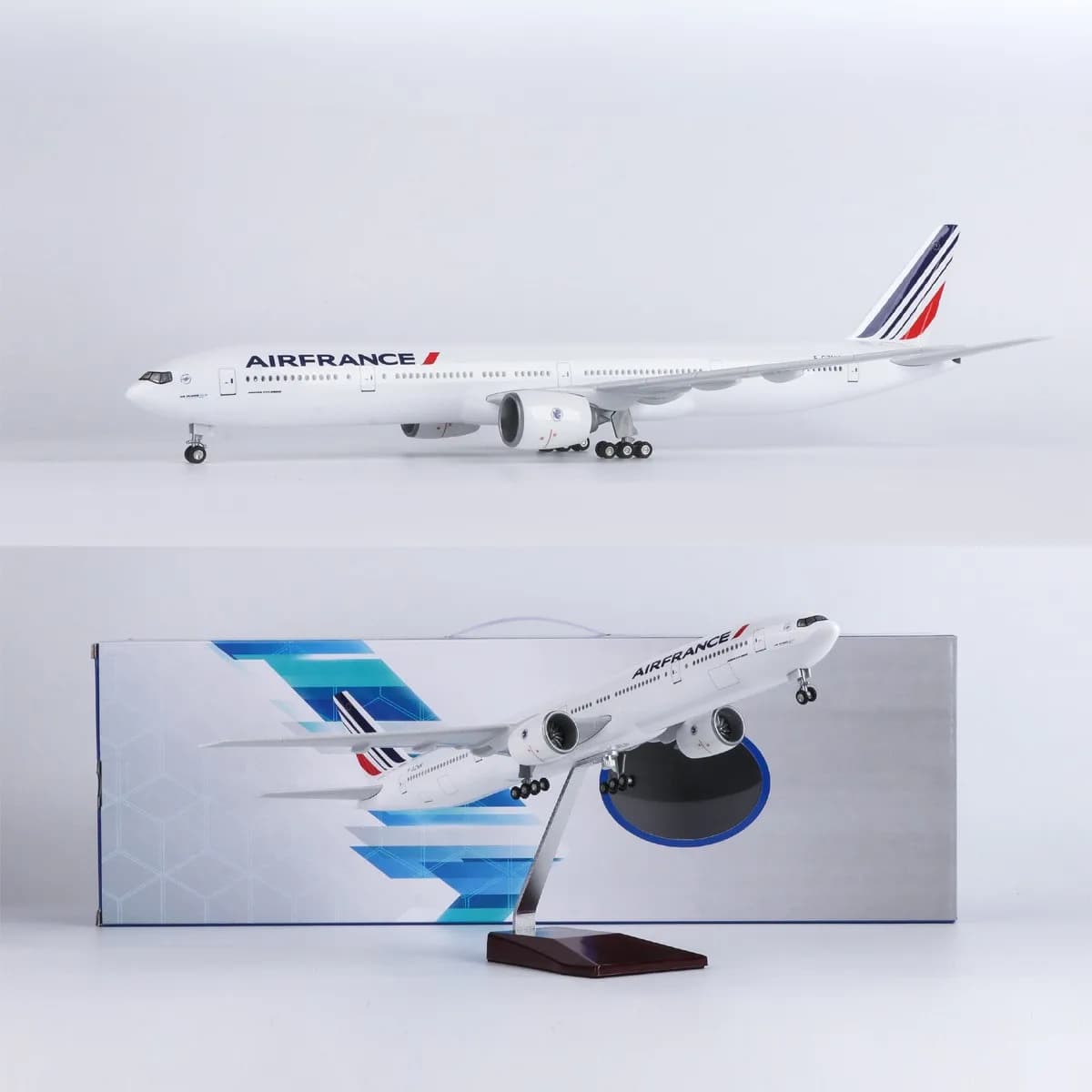 1/150 Large Scale Plane 47cm France B777 Diecast Airplane Model Kit with Stand For Collection Display or Aviation Enthusiast Gif