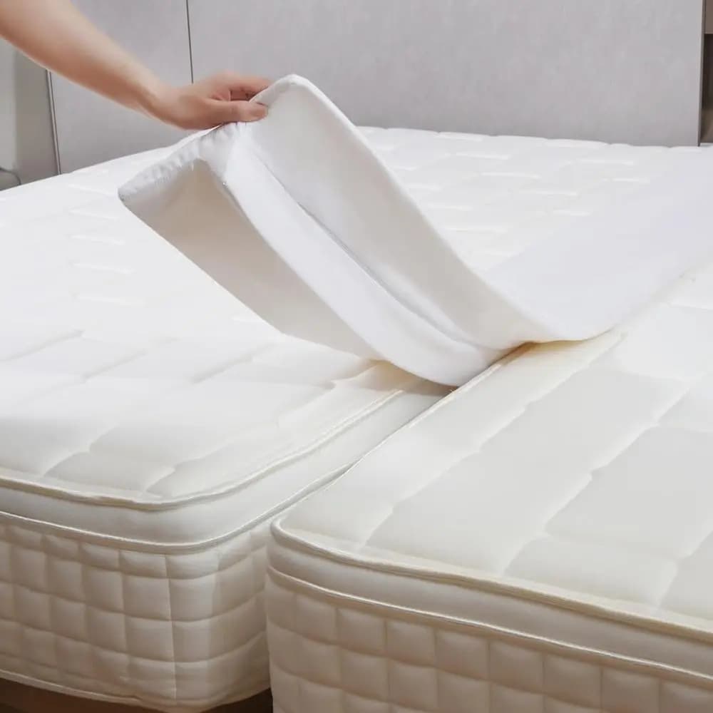 Single bed XL/single to double with PE support sheet, high density foam, filler for empty spaces double bed, suitable for adjustable beds
