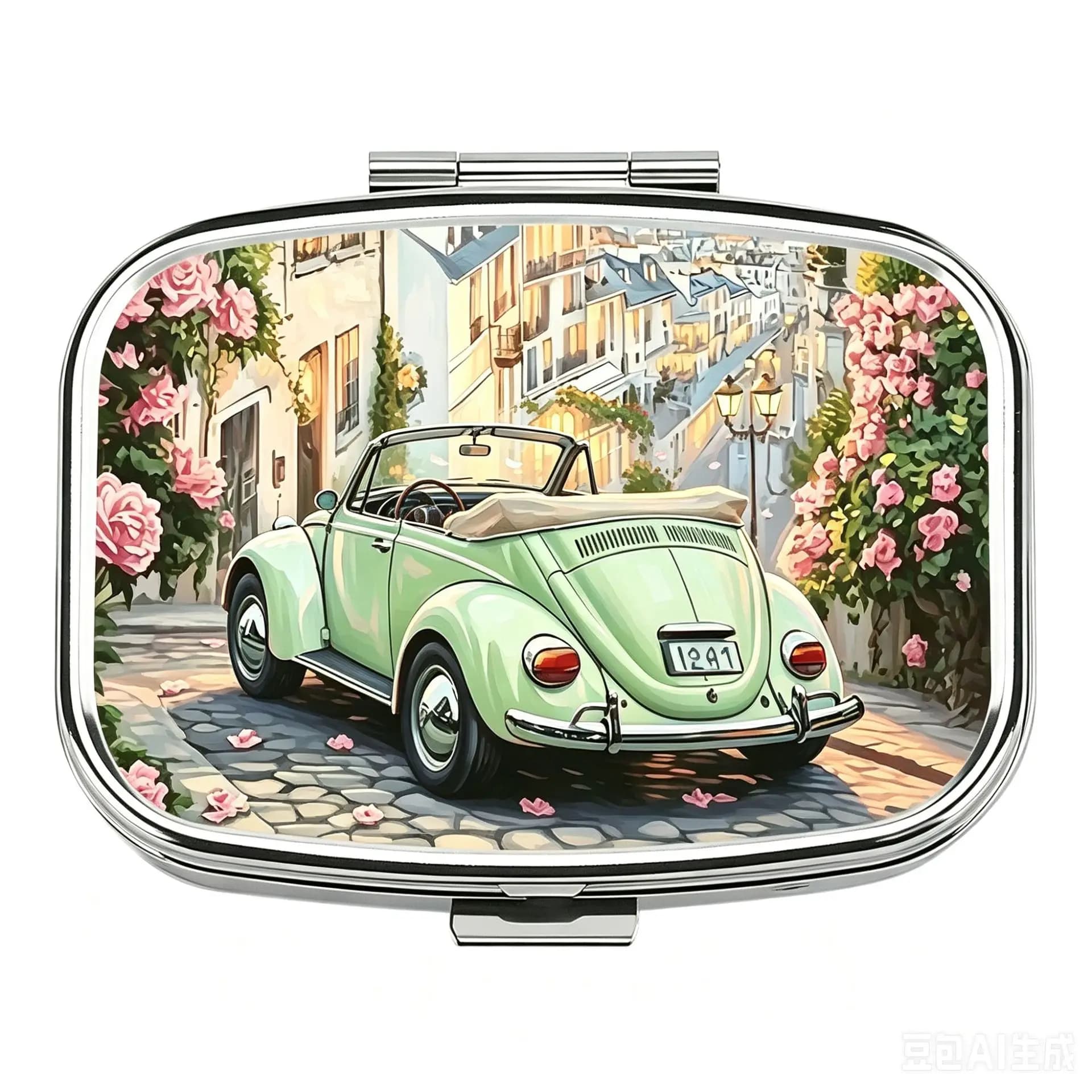 Portable metal medicine box, 2 compartments, travel medicine box, medicine storage box, mini vitamin container, pocket size medicine box, decorative jewelry box, creative travel gift, durable medicine box.