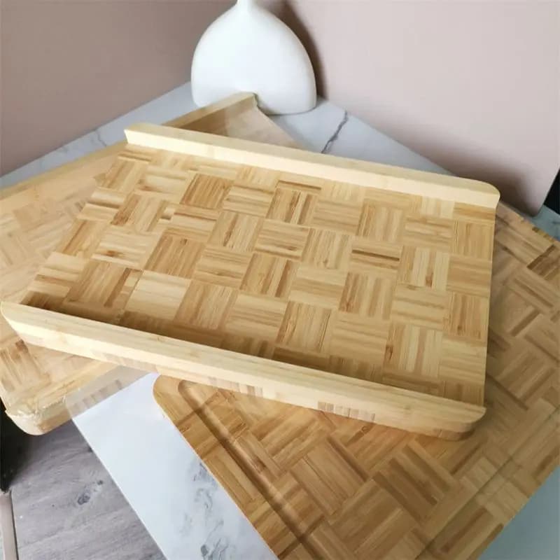 Bamboo Double-Layer Cutting Board - Multi-Purpose Prep Board for Home Kitchen, Suitable for Vegetable & Meat Cutting Durable
