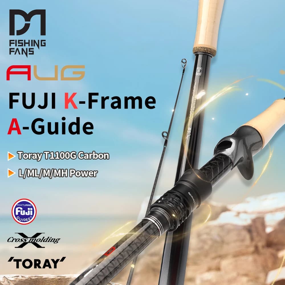 Canna da pesca FISHINGFANS AUG QC ML M AAA con manico in sughero e carbonio TORAY T1100, anelli FUJI Alconite, 4 assi, in carbonio incrociato per la pesca a spinning.