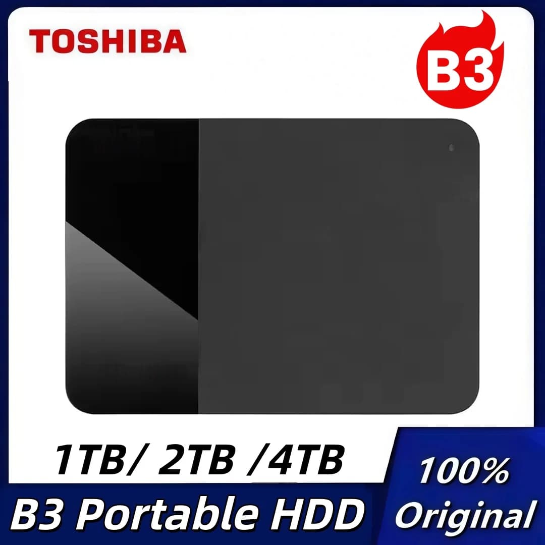 Hard Disk Esterno Portatile Originale Toshiba B3 da 4TB, 2TB, 1TB, Canvio Ready USB3.0, Disco Rigido da 2,5 Pollici per Laptop, Mac/Android