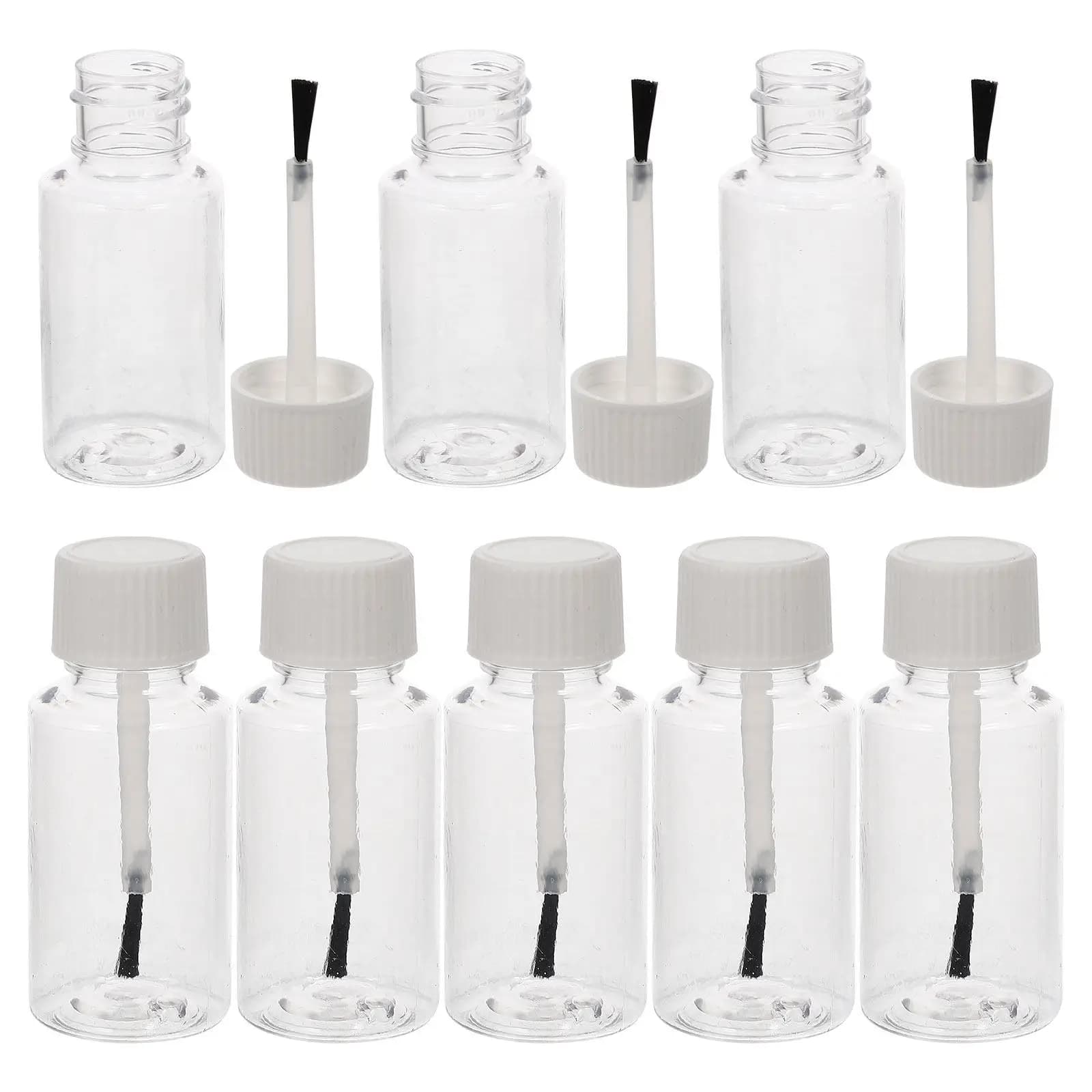 Set di 8 Mini Flaconi Vuoti per Smalto, Ricaricabili, con Design a Pennello, Portatili, per Olio Essenziale e Gel per Unghie